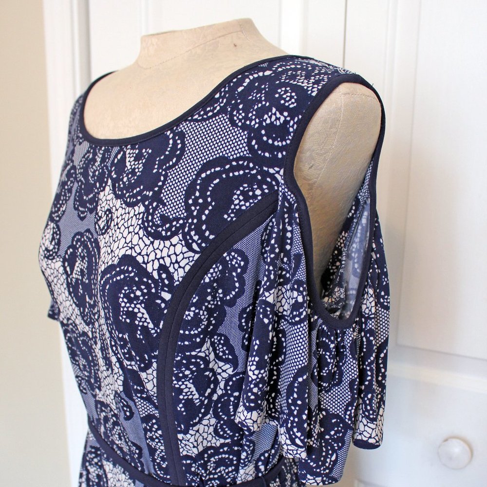 DB Established 1962 Open Shoulder Dress with Sash